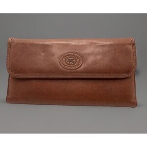 Buxton Vintage Top Grain Cowhide Credit Card Wallet With Embossed Emblem